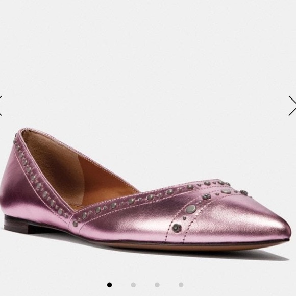 Coach Valentina Flat with Studs Size 5.5 - Picture 1 of 6